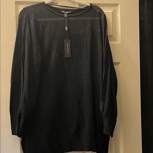 Cable & Gauge Black Crewneck Sweater